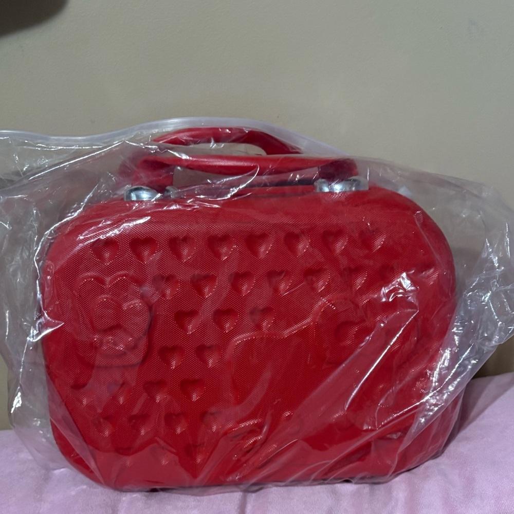 Hello Kitty or Kuromi embossed zippered large hard shell Cosmetic/accessory case